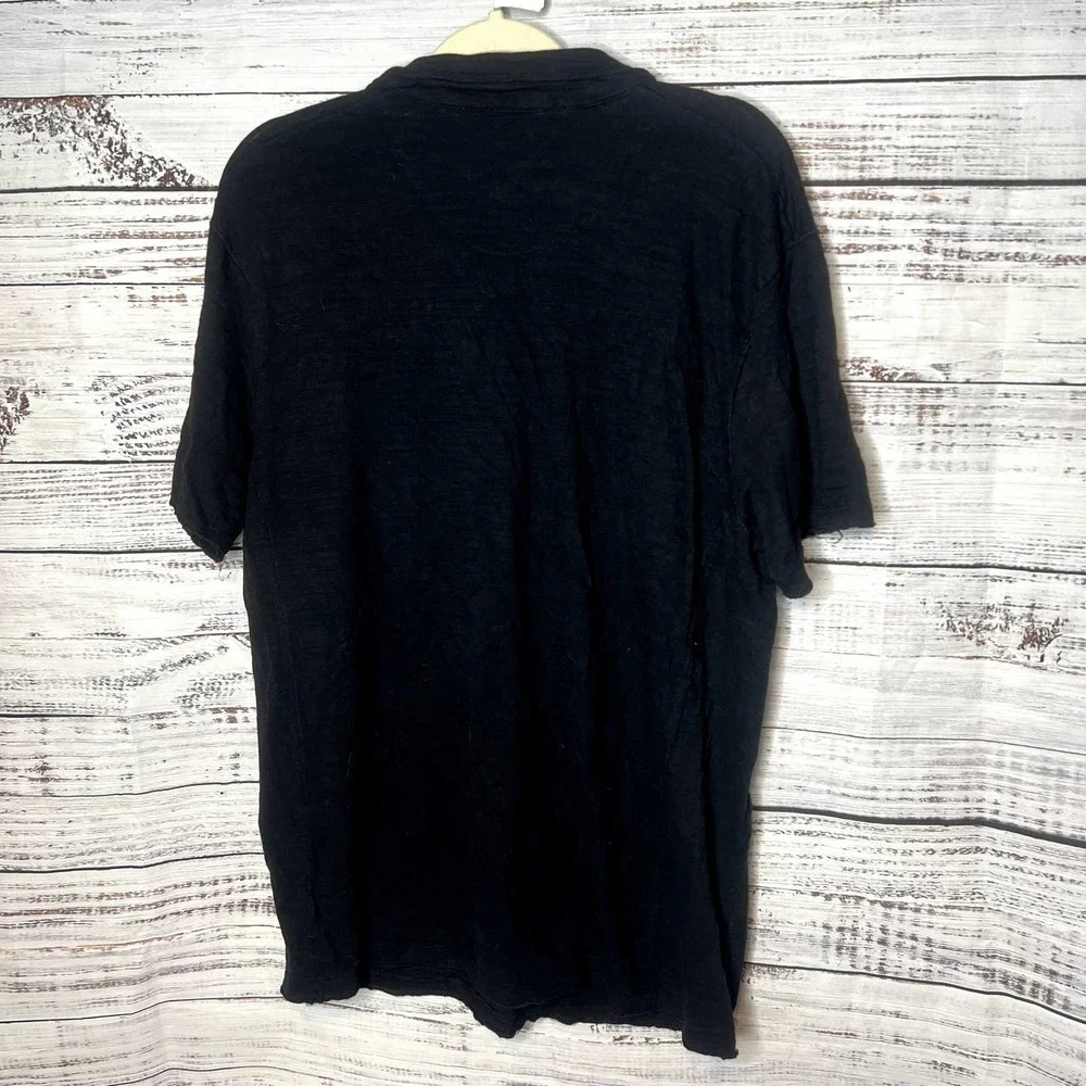 BKE Athletic Fit Black Mens Collar Short Sleeve Shirt XL - Picture 3 of 3